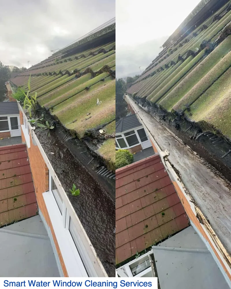 Gutters before and after, Smart Water Doncaster