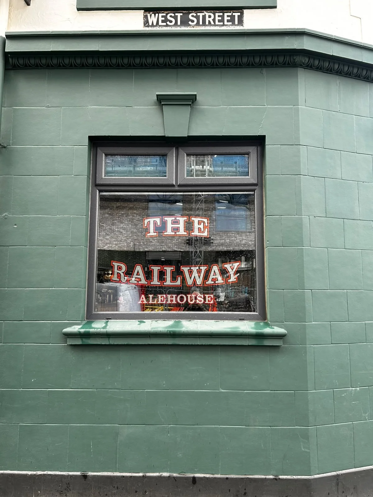 Another view of the cleaned glass at The Railway